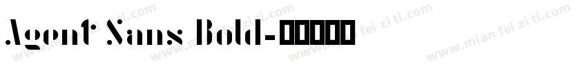 Agent Sans Bold字体转换